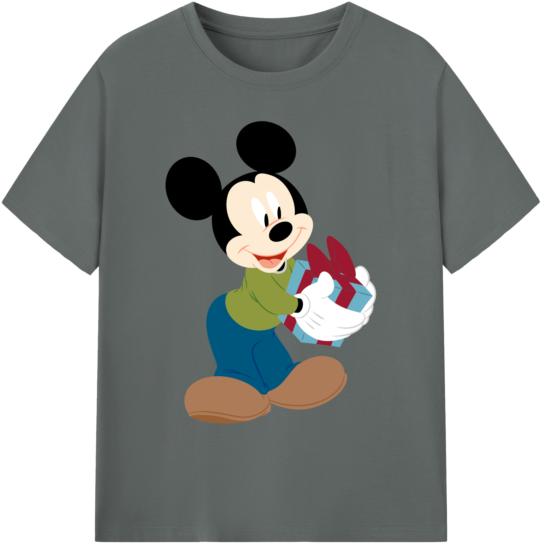 ミッキーマウス Mickey Mouse 綿100％ メンズ半袖Tシャツ｜肌触りやわらか＆通気性